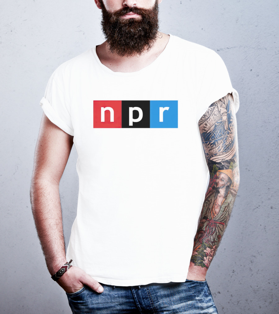 NPR Red Black Blue Iconic Logo Squares T-Shirt