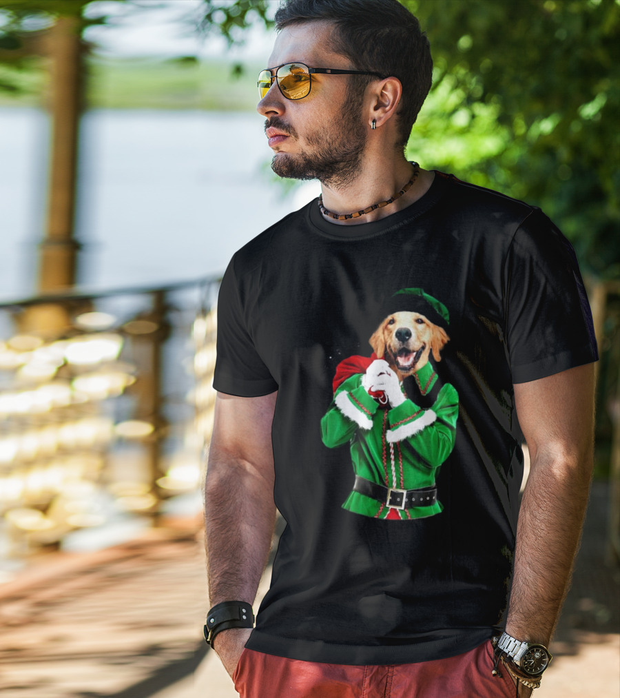 Charlie Personalized Santa Dog Christmas T-Shirt