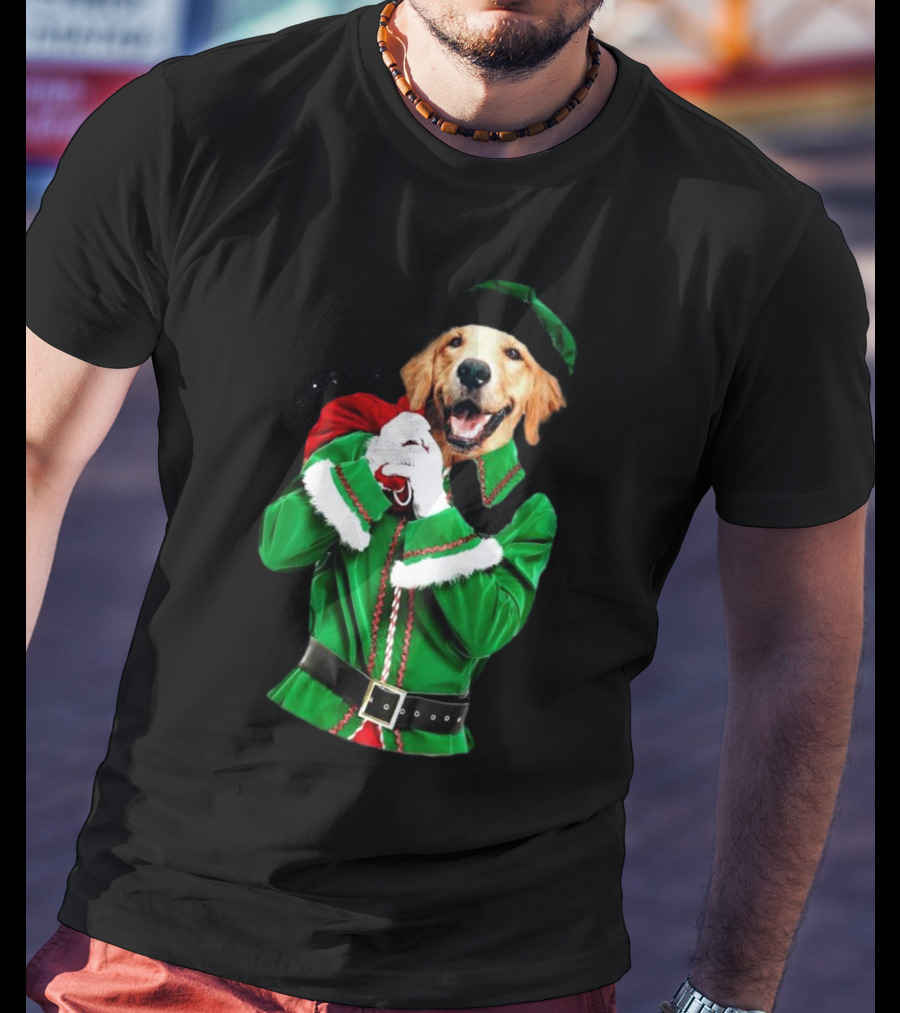 Charlie Personalized Santa Dog Christmas T-Shirt