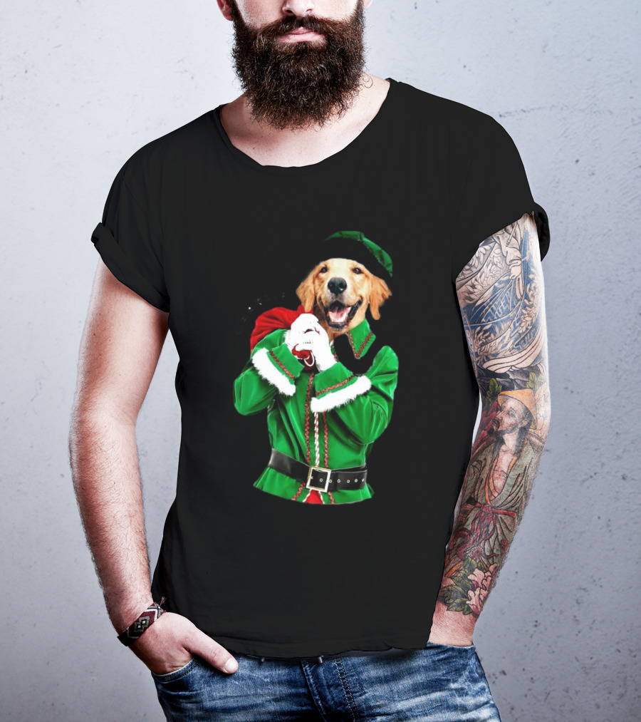 Charlie Personalized Santa Dog Christmas T-Shirt