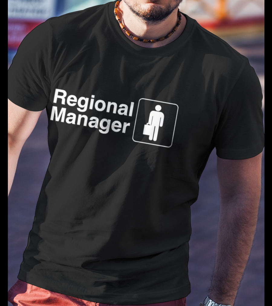 Regional Manager Office Job Icon Silhouette With Briefcase T-Shirt