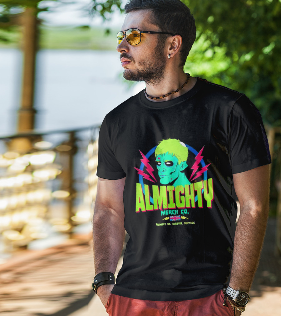 Almighty Merch Co. Frankenstein Illustration Trimley St. Martin Suffolk T-Shirt