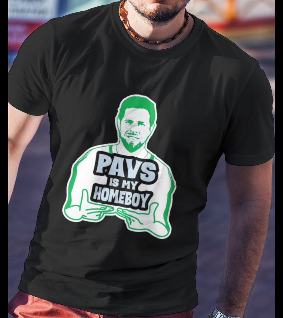 Dallas Stars Pavs Is My Homeboy Green And White T-Shirt