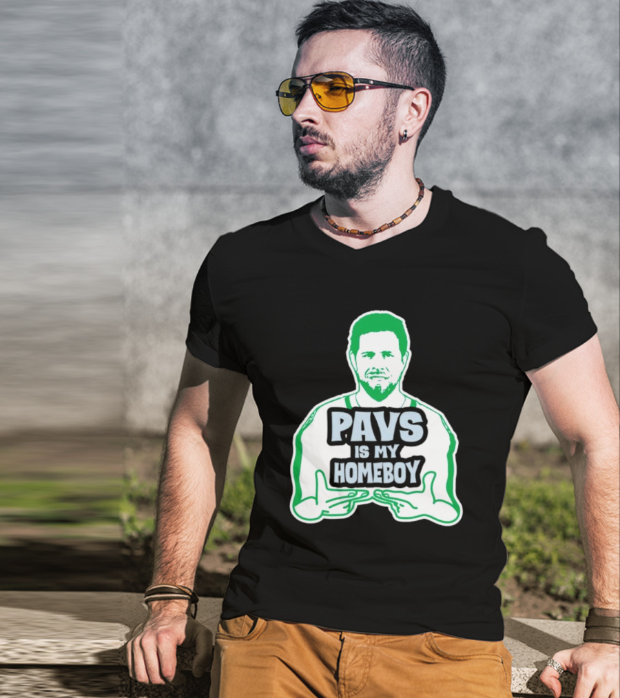 Dallas Stars Pavs Is My Homeboy Green And White T-Shirt