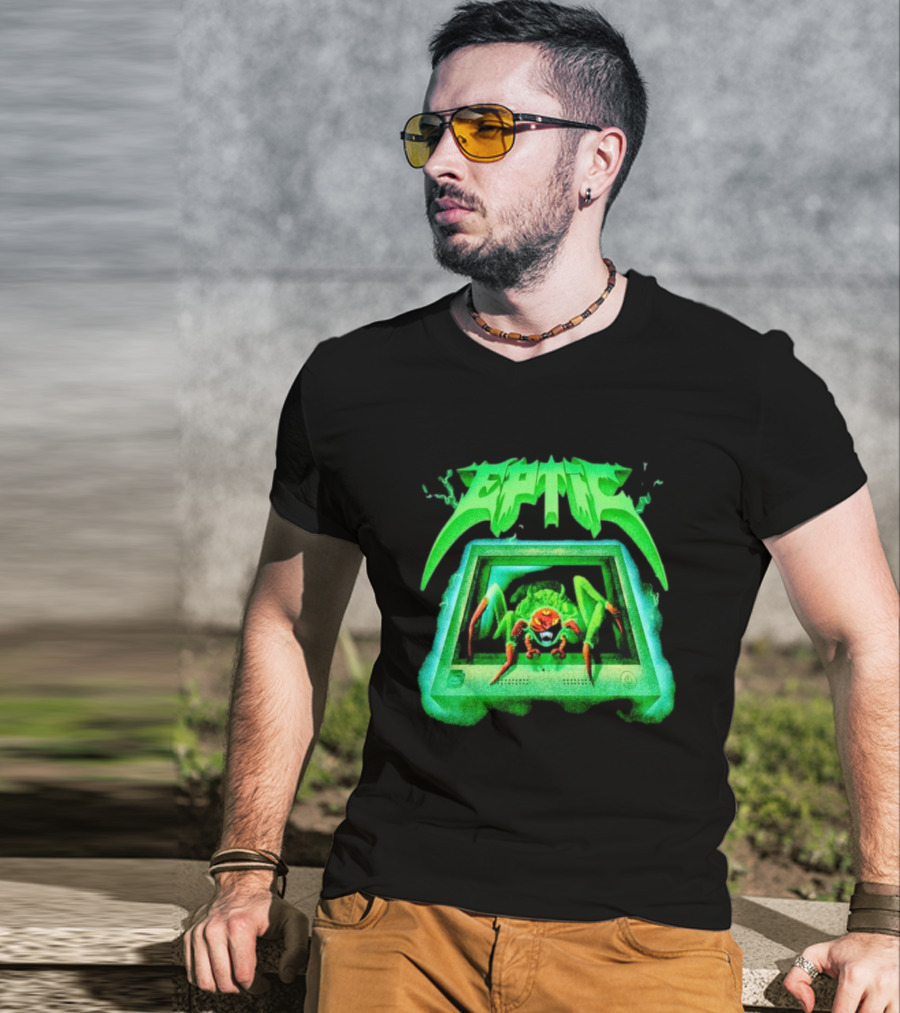 Eptic Interweb Vintage Spider On Screen T-Shirt