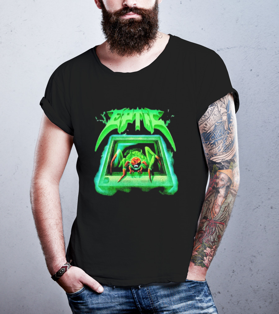 Eptic Interweb Vintage Spider On Screen T-Shirt