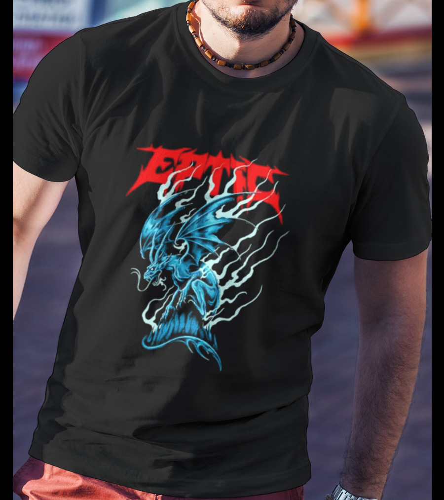 Eptic Blue Dragon Flame Art Collaboration With Yara Noe T-Shirt