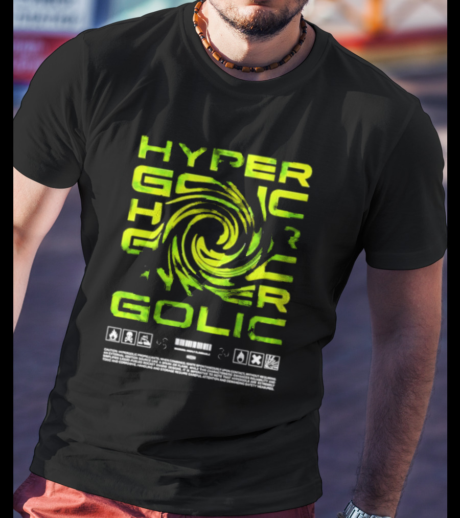 HYPERGOLIC SAFETY WARNING SYMBOLS SWIRL TEXT T-Shirt