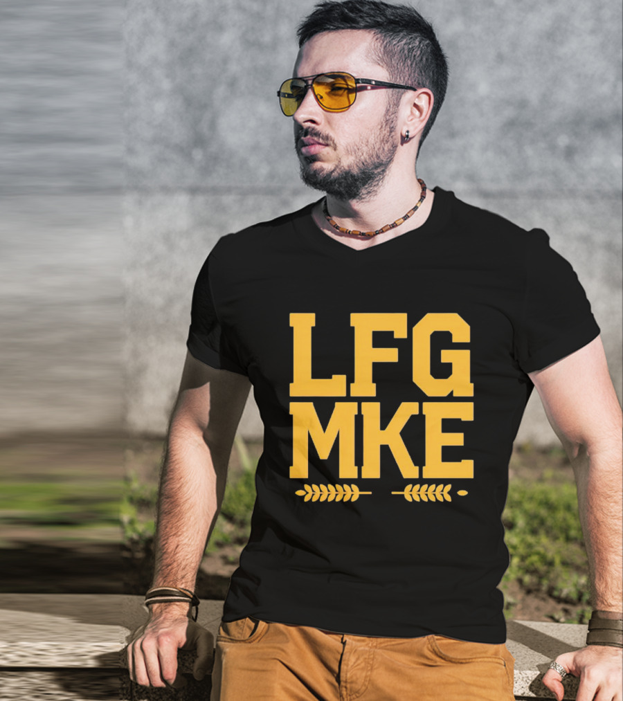 Milwaukee Brewers LFG MKE Wheat Stalks T-Shirt