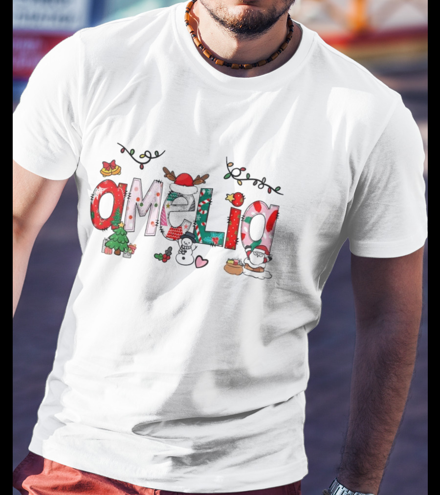 Personalized Christmas Decor Custom Name Amelia T-Shirt