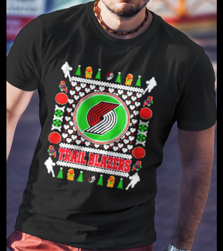 Portland Trail Blazers Merry Christmas NBA Basketball Ugly T-Shirt