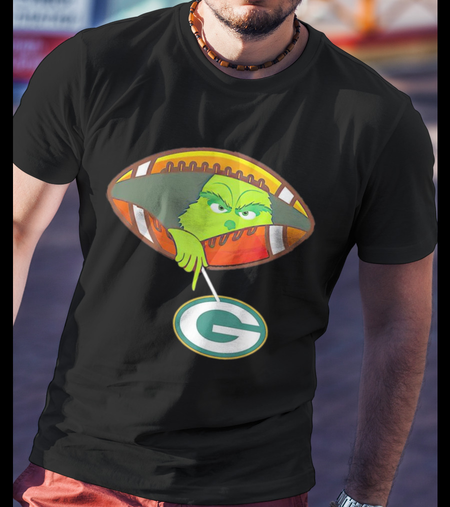 Grinch Ew Football Green Bay Packers Mockery T-Shirt