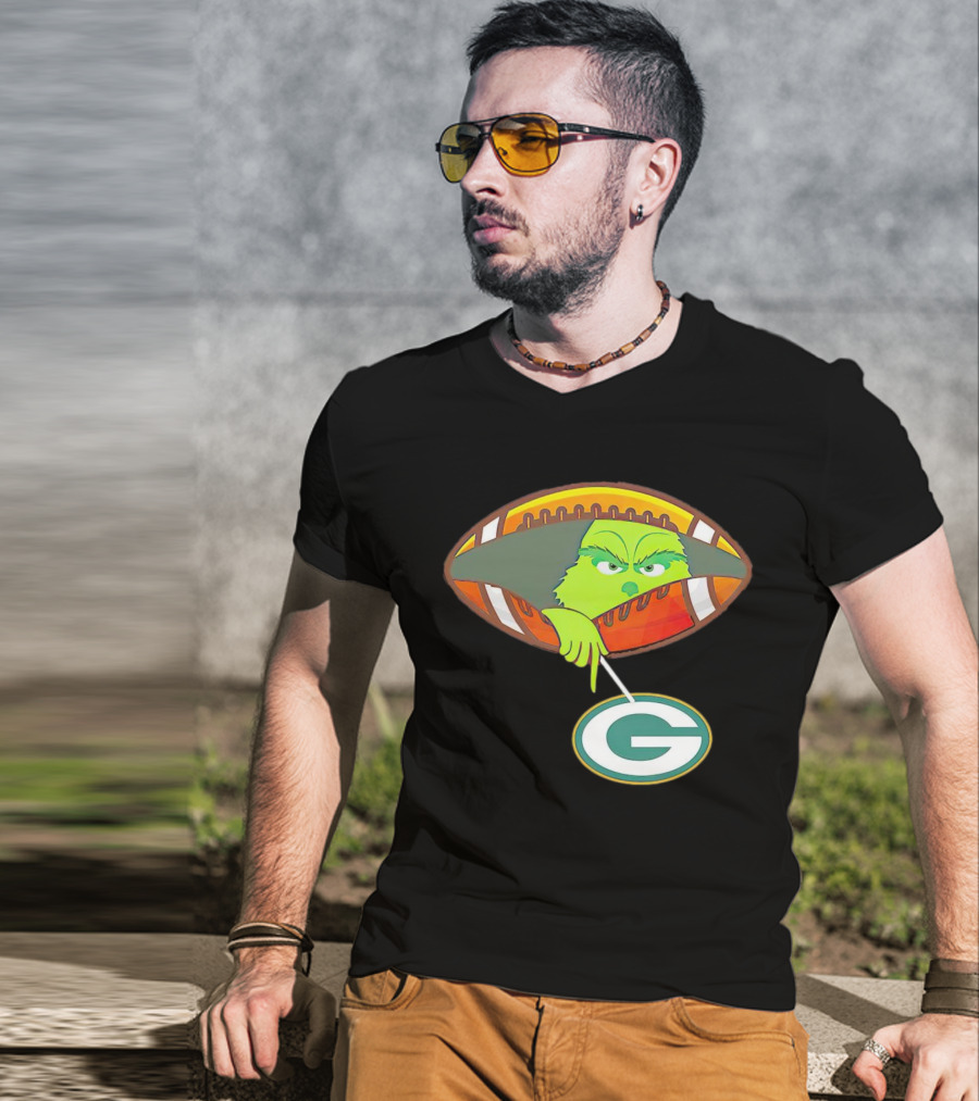 Grinch Ew Football Green Bay Packers Mockery T-Shirt