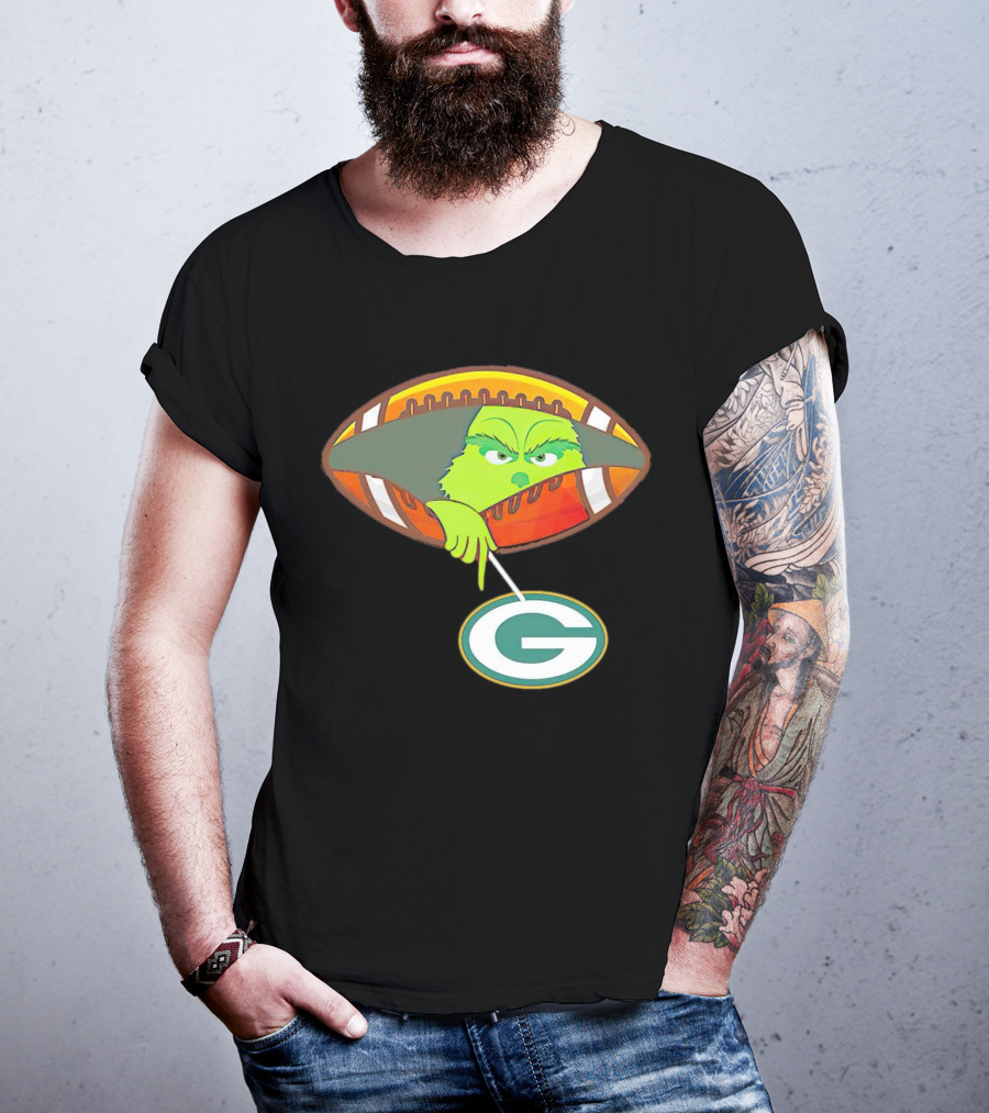 Grinch Ew Football Green Bay Packers Mockery T-Shirt