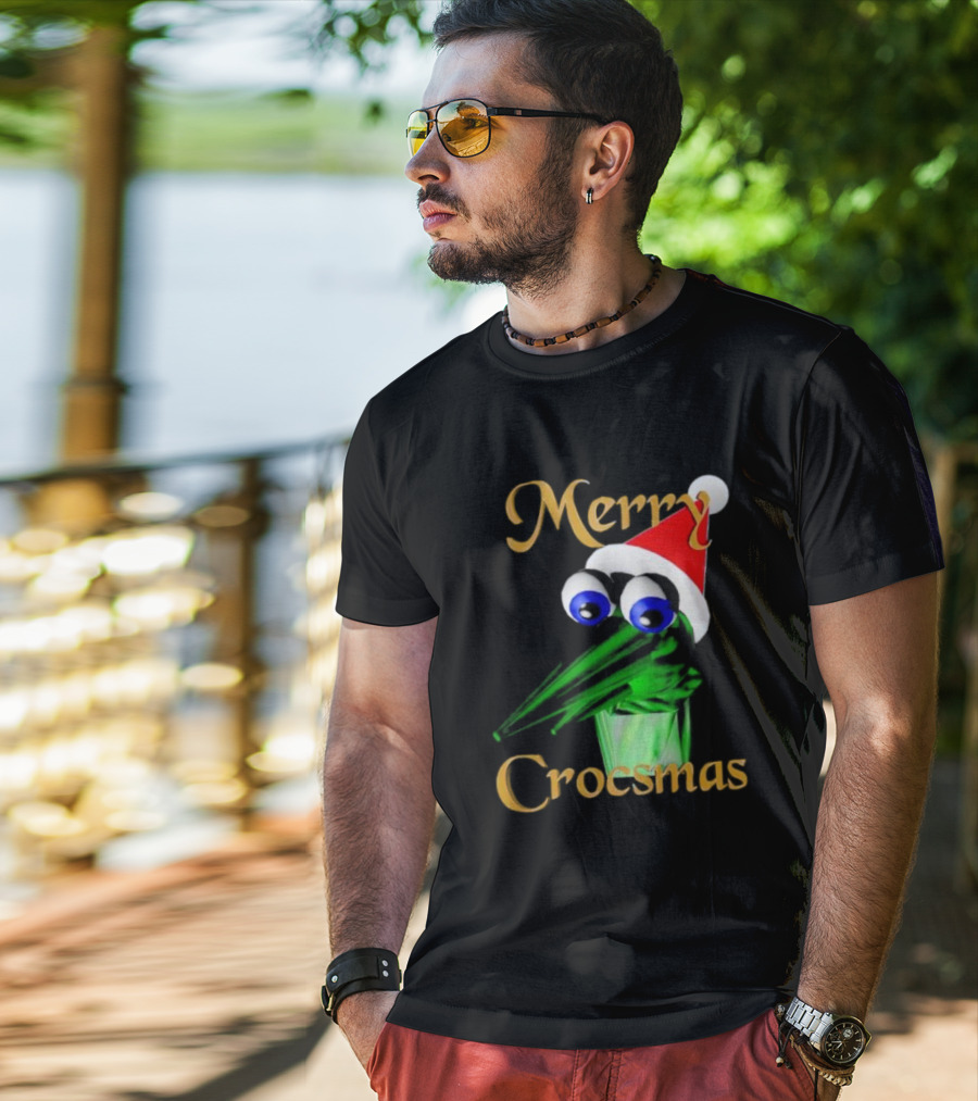 Merry Crocsmash Kekcroc Christmas Santa Hat T-Shirt