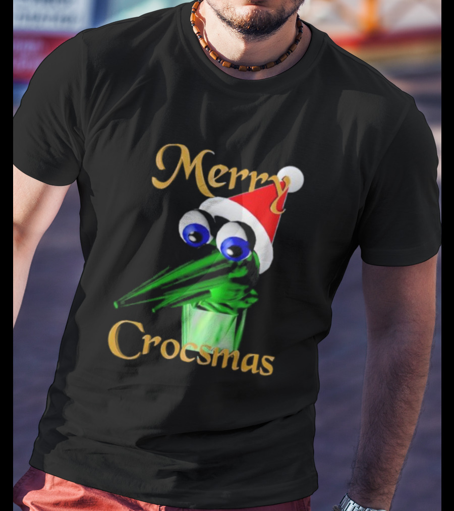 Merry Crocsmash Kekcroc Christmas Santa Hat T-Shirt
