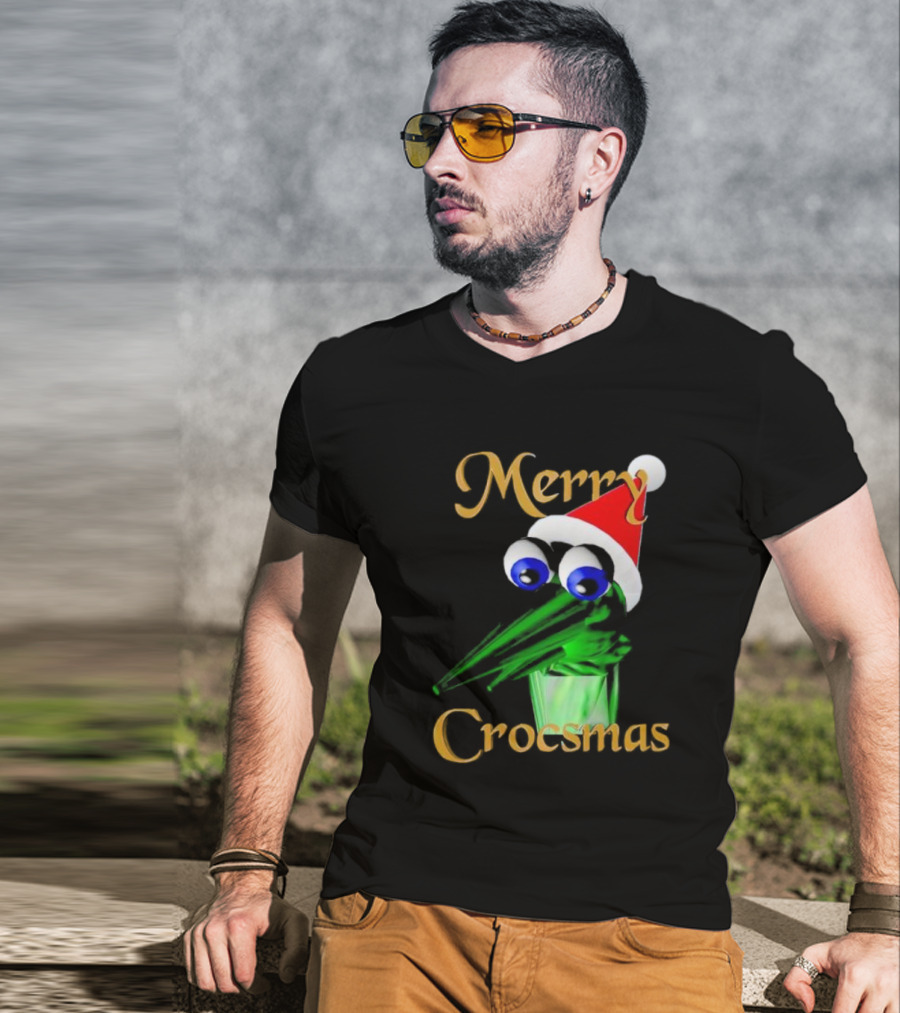 Merry Crocsmash Kekcroc Christmas Santa Hat T-Shirt