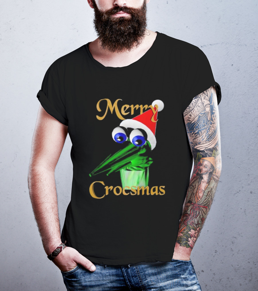 Merry Crocsmash Kekcroc Christmas Santa Hat T-Shirt