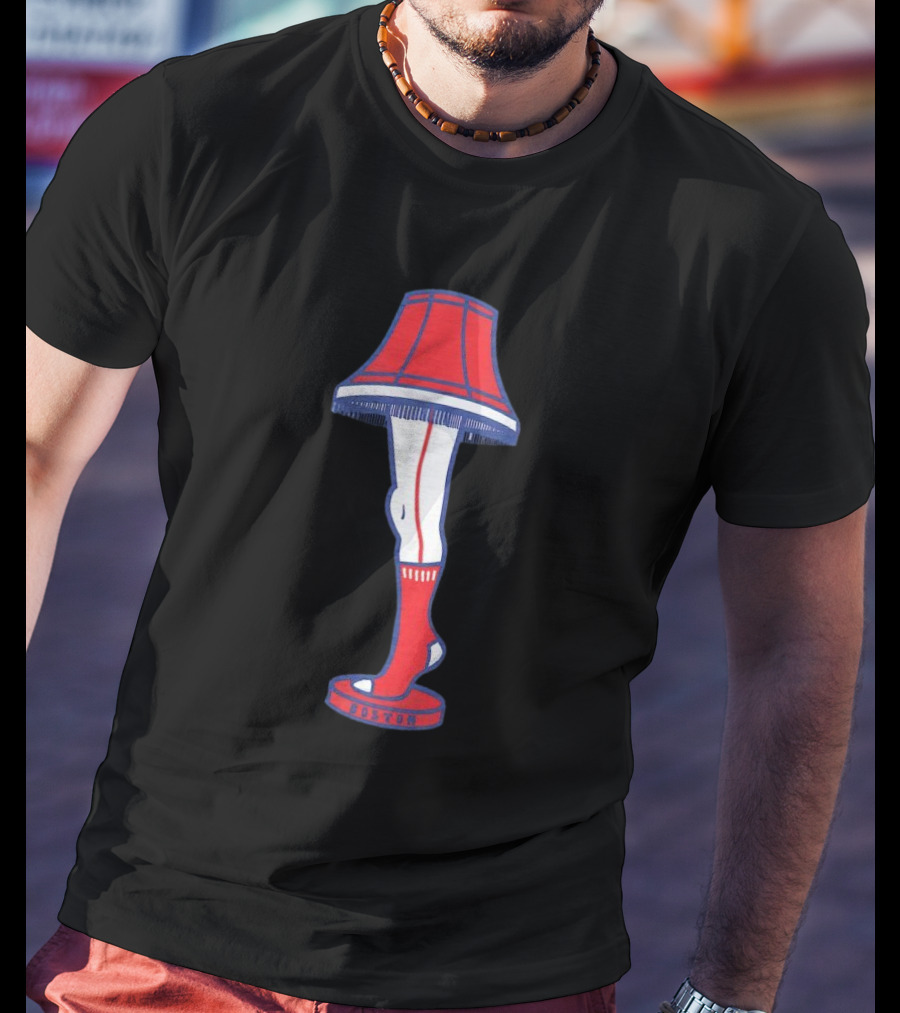 Boston Red Sox Leg Lamp Holiday T-Shirt