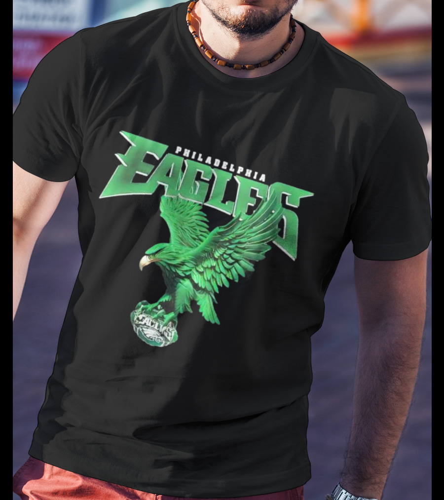 Philadelphia Eagles Green Soaring Eagle T-Shirt