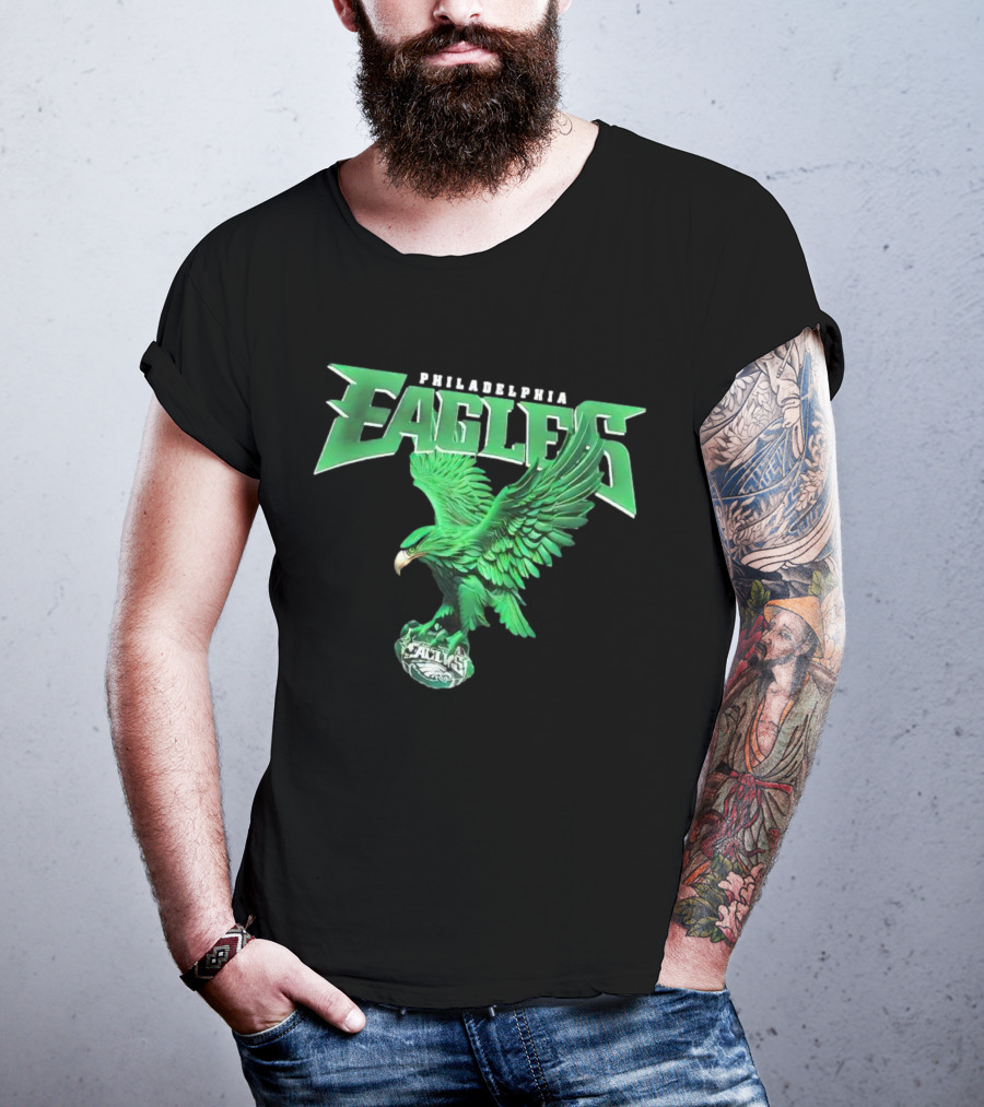 Philadelphia Eagles Green Soaring Eagle T-Shirt