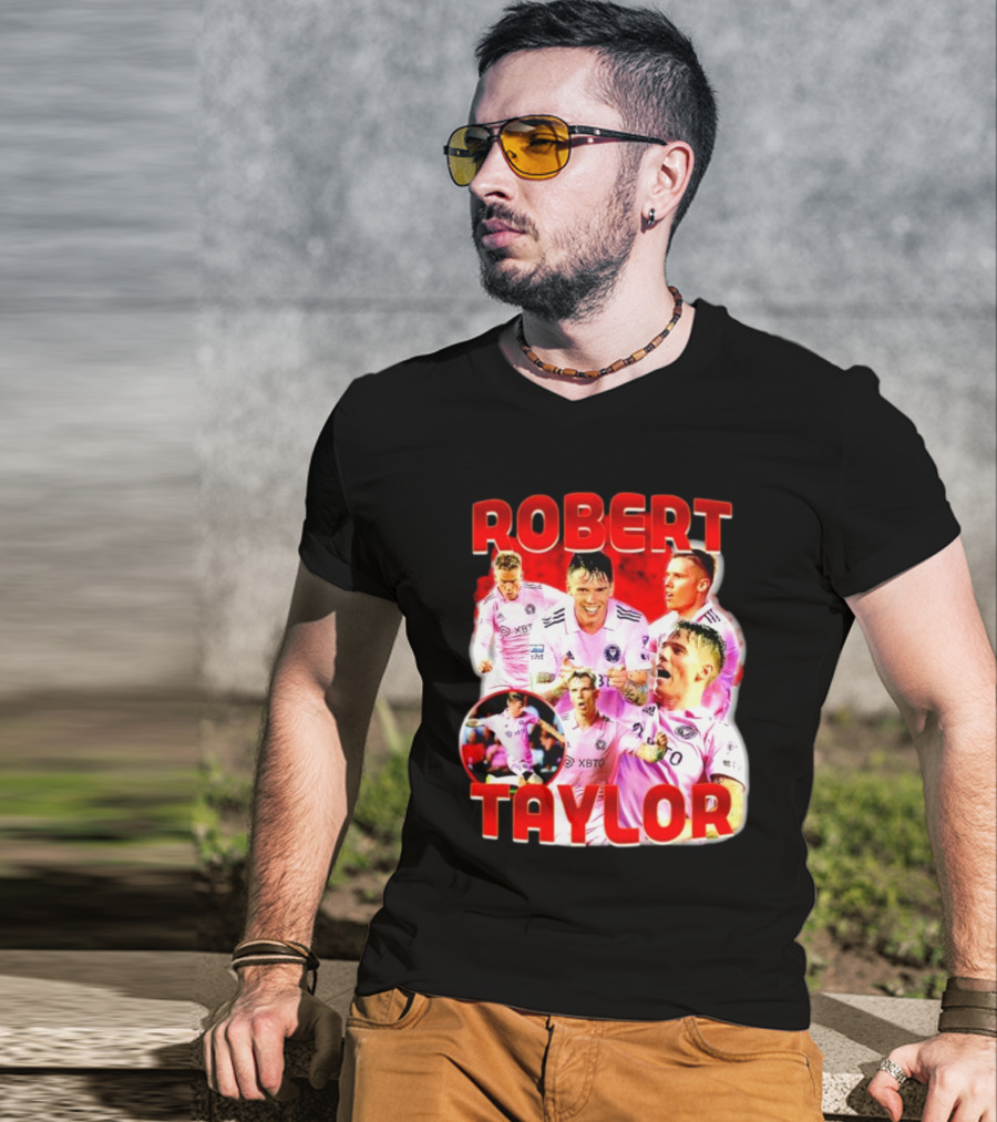 Robert Taylor Inter Miami CF Bootleg Style Collage T-Shirt