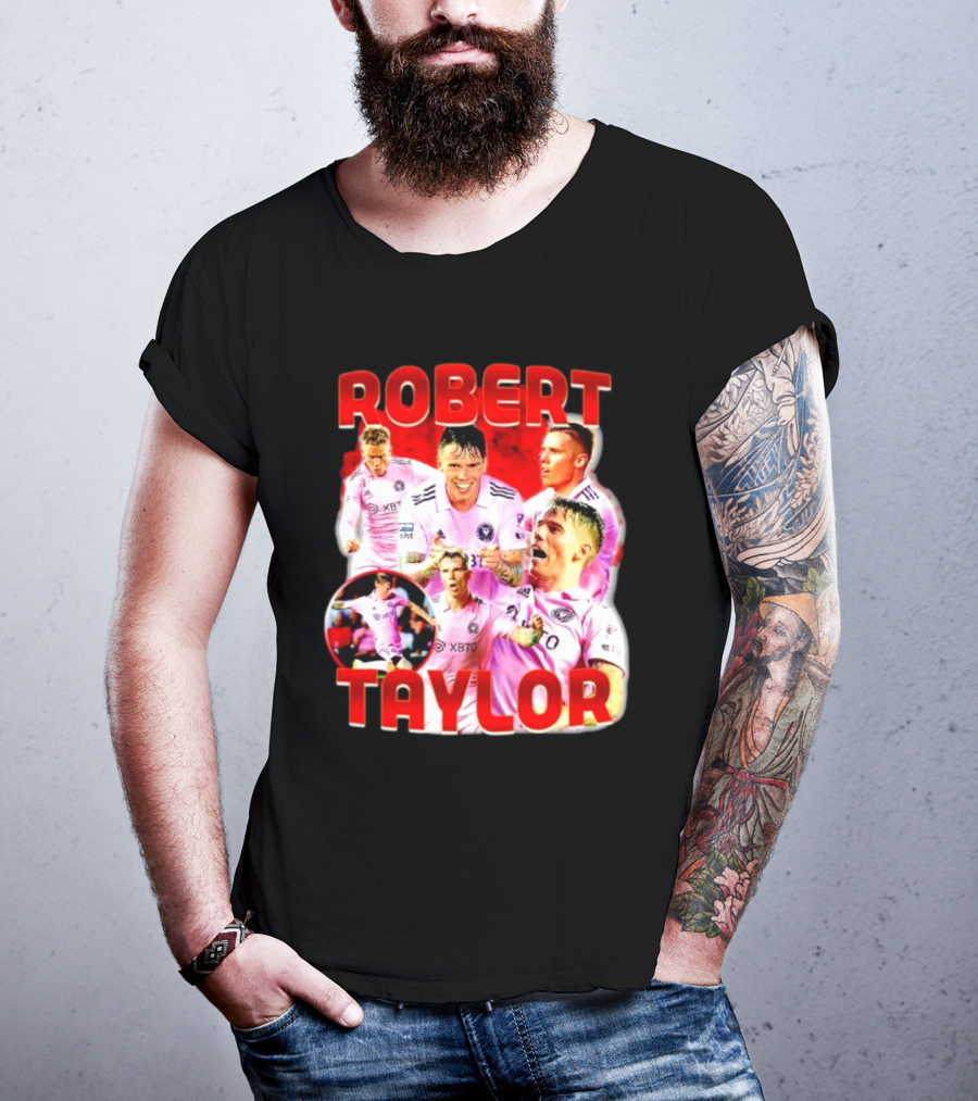 Robert Taylor Inter Miami CF Bootleg Style Collage T-Shirt