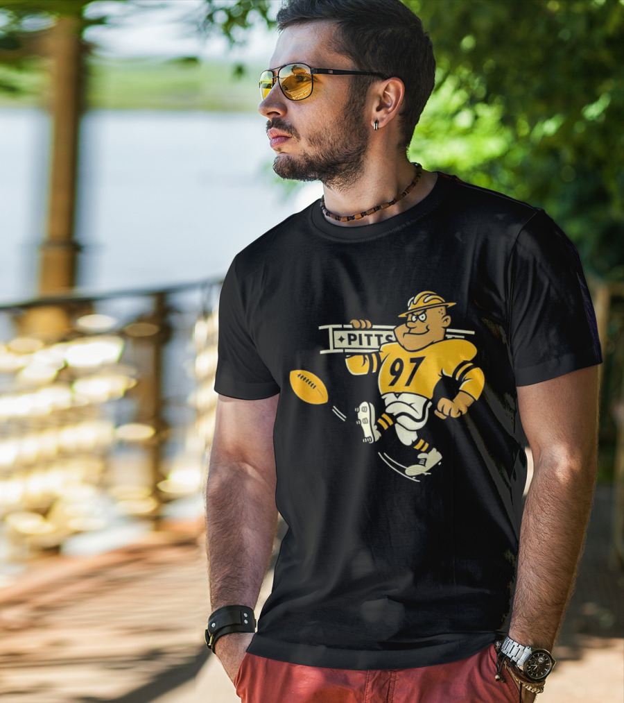 Steely McBeam Pittsburgh Steelers 97 PITT Caricature T-Shirt