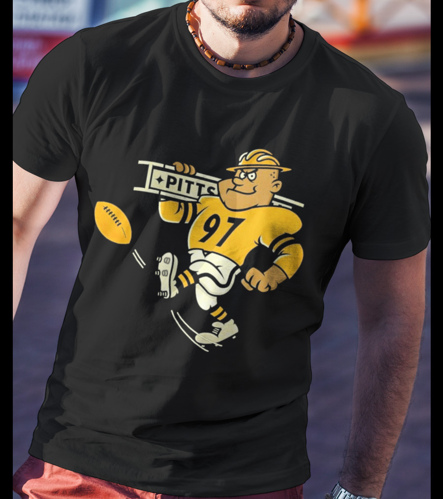 Steely McBeam Pittsburgh Steelers 97 PITT Caricature T-Shirt
