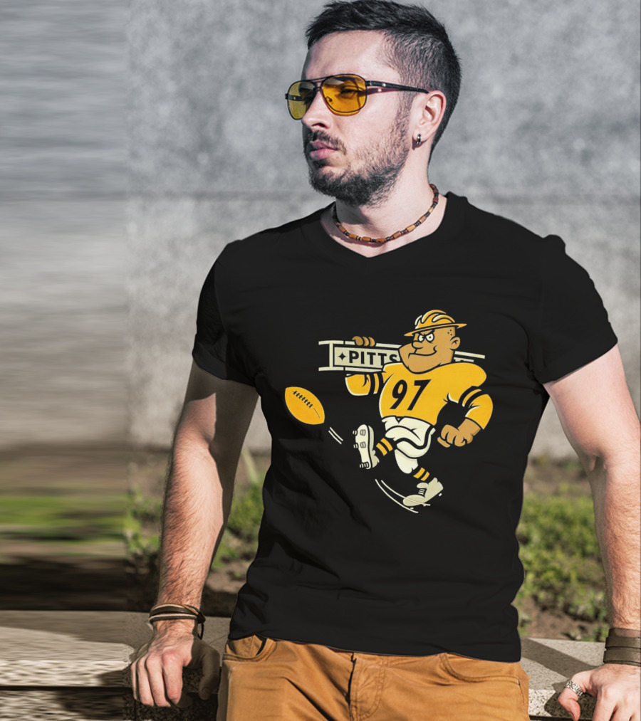 Steely McBeam Pittsburgh Steelers 97 PITT Caricature T-Shirt