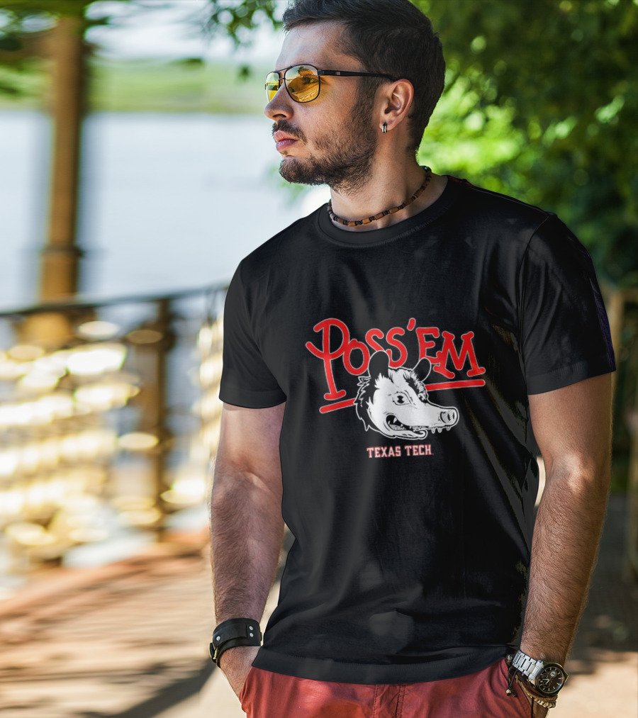 Texas Tech Poss 'Em Rally Possum Football T-Shirt