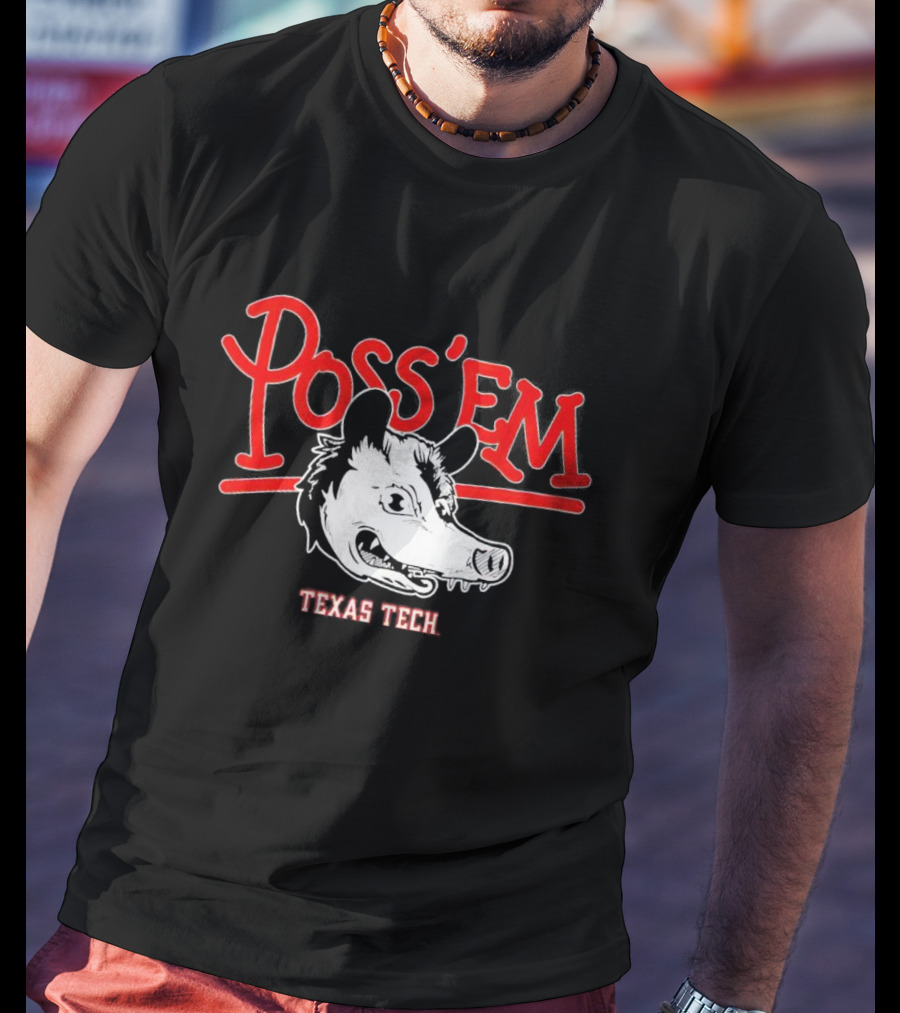 Texas Tech Poss 'Em Rally Possum Football T-Shirt