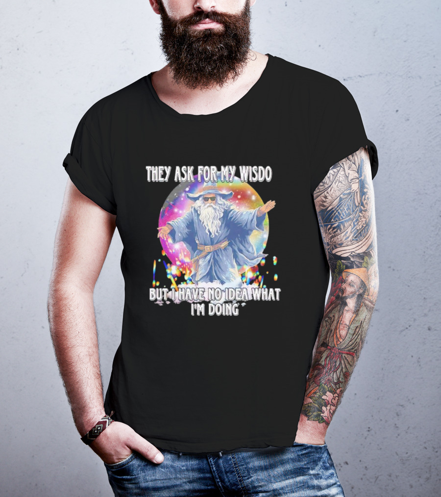 They Ask For My Wisdom But I Have No Idea What I'm Doing Wizard T-Shirt