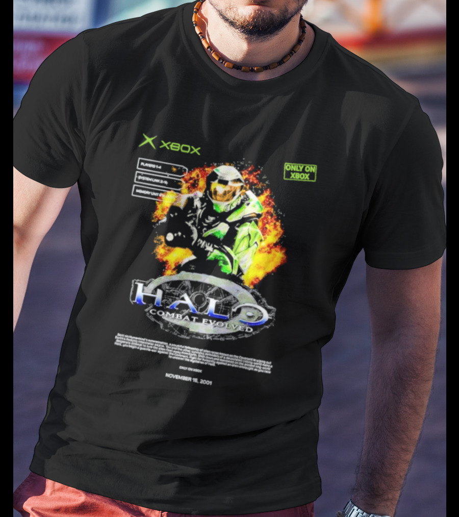 Xbox Halo Combat Evolved Only On Xbox November 15 2001 T-Shirt