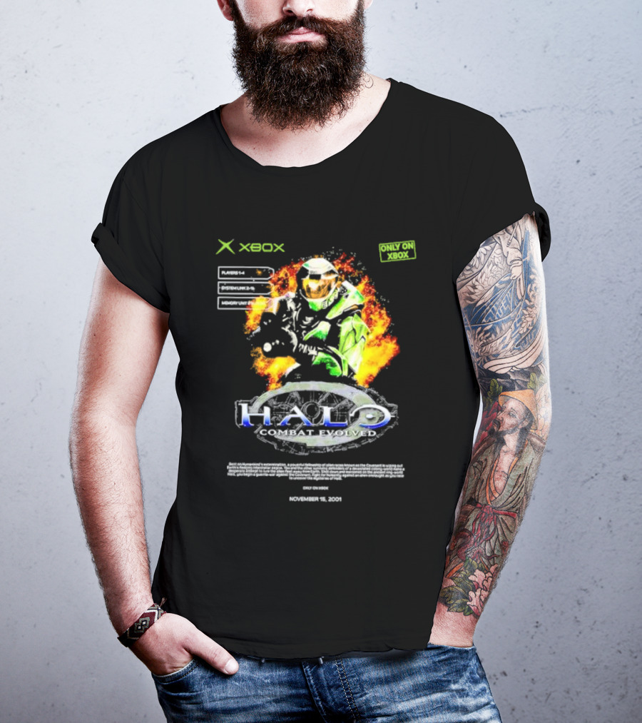 Xbox Halo Combat Evolved Only On Xbox November 15 2001 T-Shirt