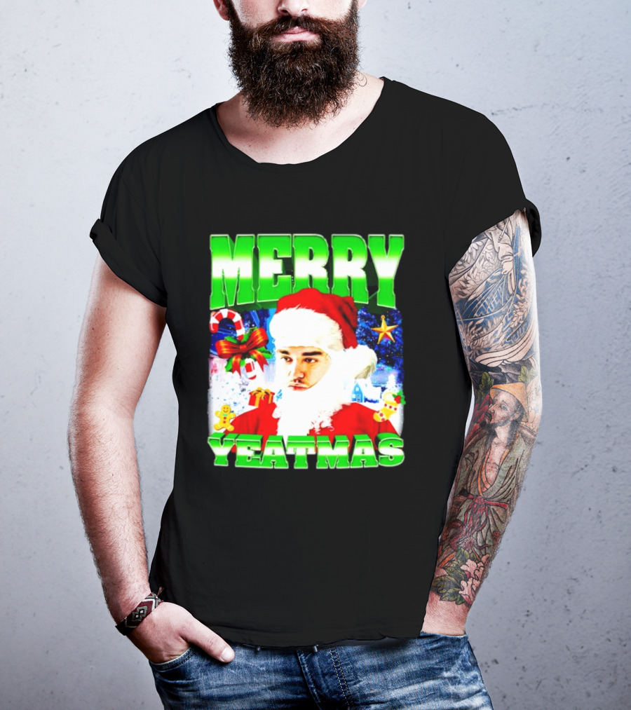 Merry Yeatmas Yeat Rapper Christmas Santa Claus Holiday T-Shirt