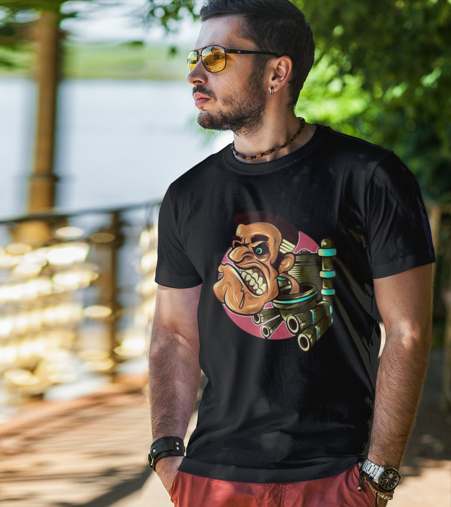 Skibidi Toilet Meme Angry Gritty Face T-Shirt