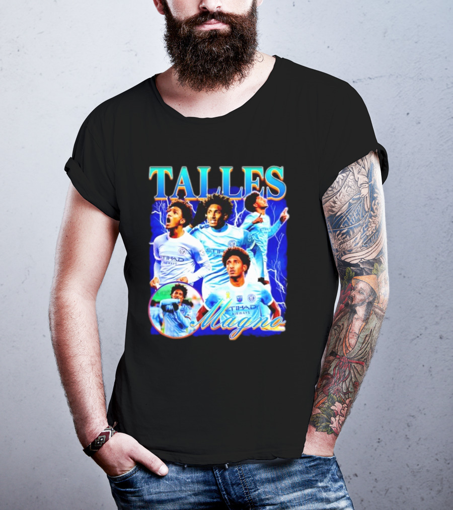 Talles Magno Etihad Airways Lightning Soccer Montage T-Shirt