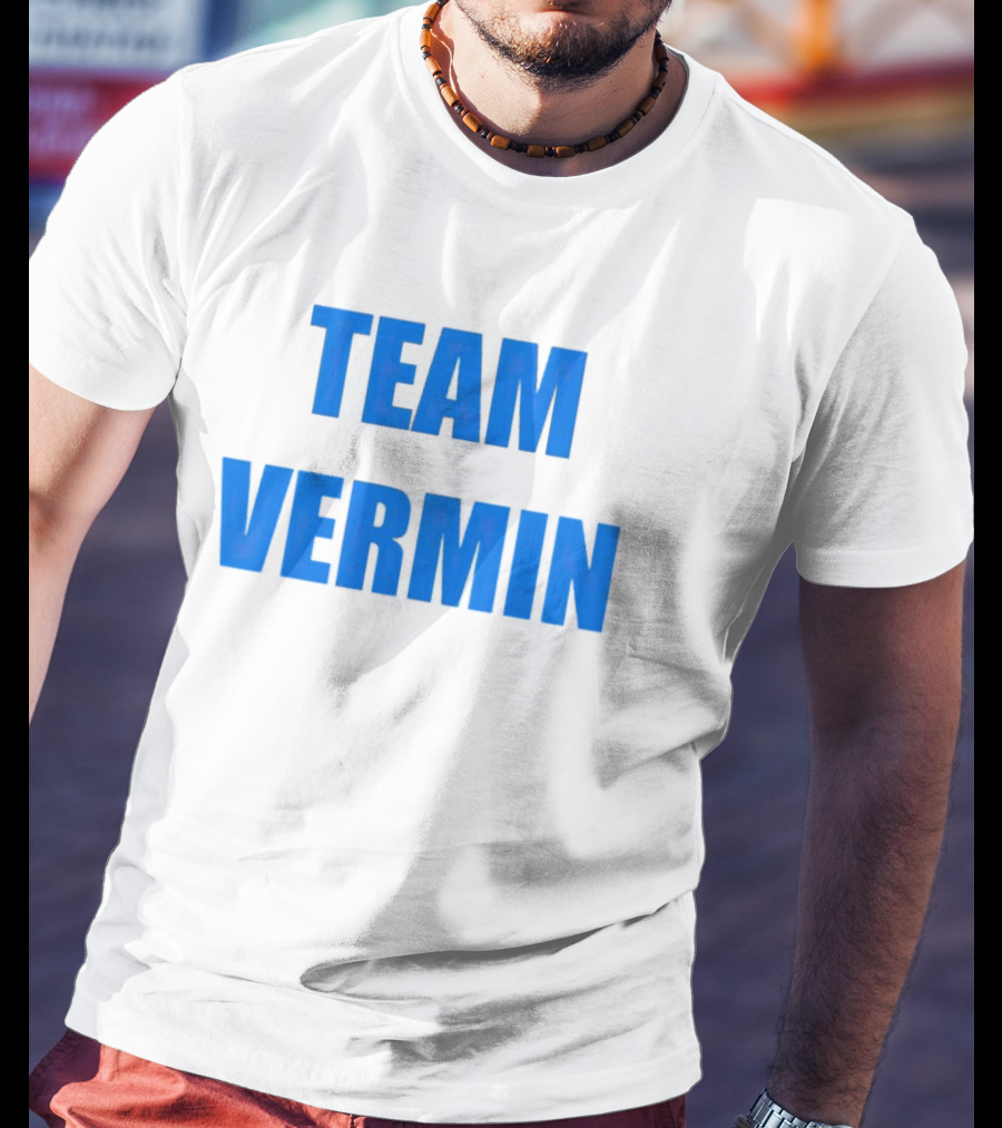 Team Vermin Bold Blue Text T-Shirt