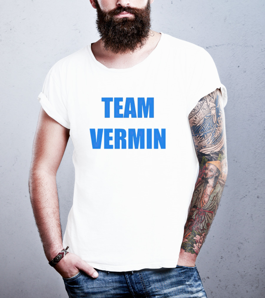 Team Vermin Bold Blue Text T-Shirt
