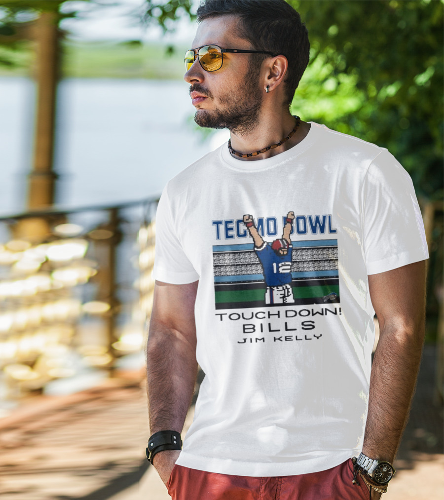 Tecmo Bowl Touch Down Bills Jim Kelly T-Shirt