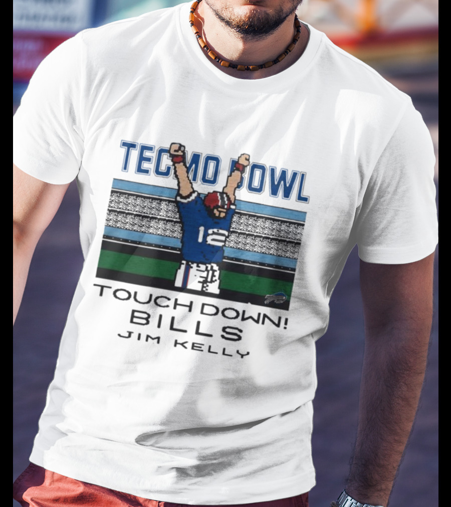 Tecmo Bowl Touch Down Bills Jim Kelly T-Shirt