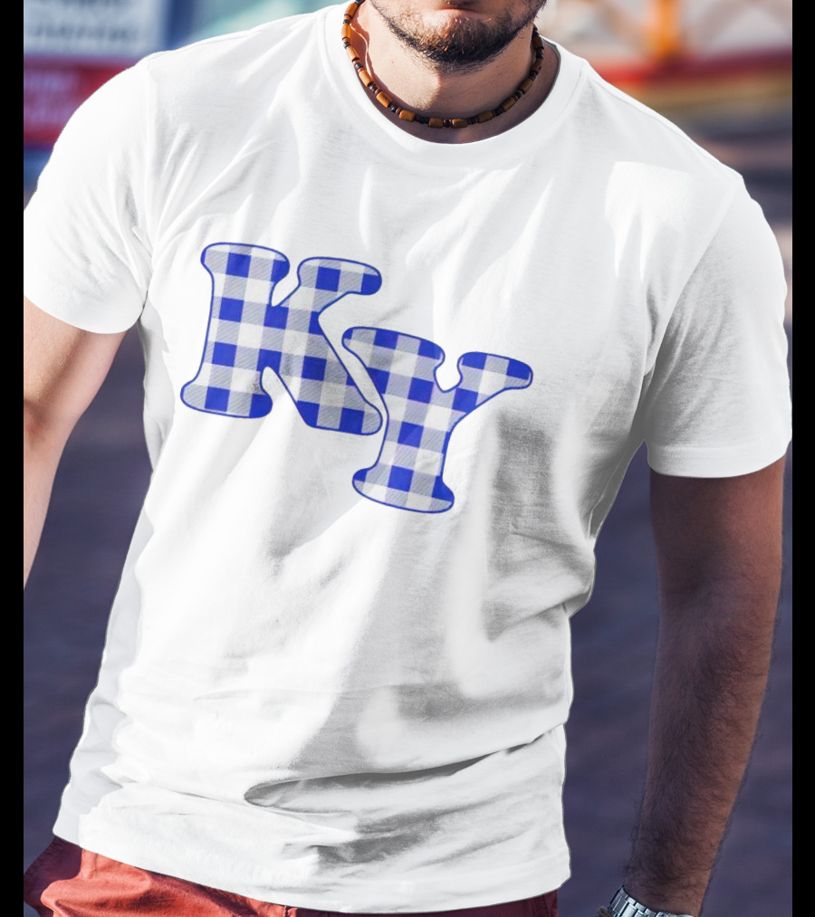 KY Blue Buffalo Plaid Pattern Kentucky T-Shirt