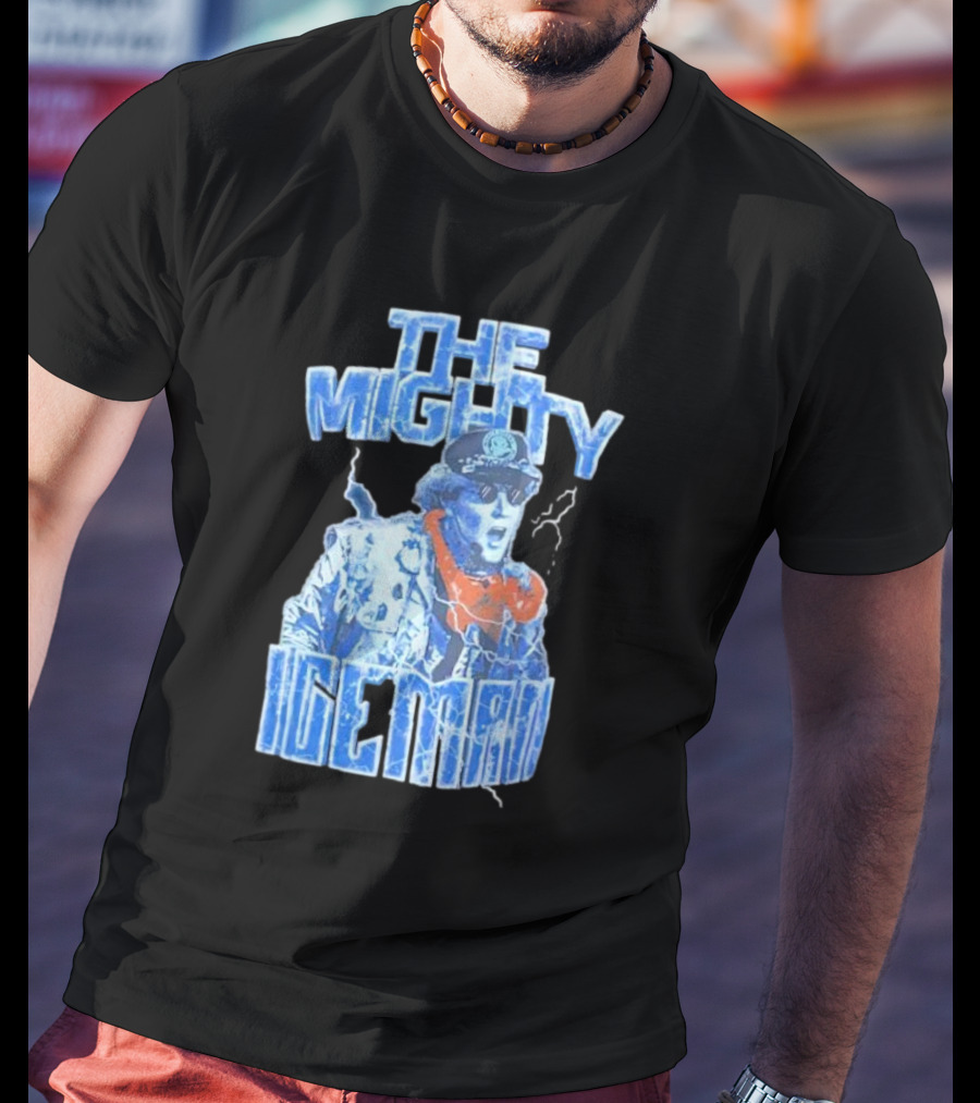 The Mighty Ice Man Electrifying Blue Lightning T-Shirt