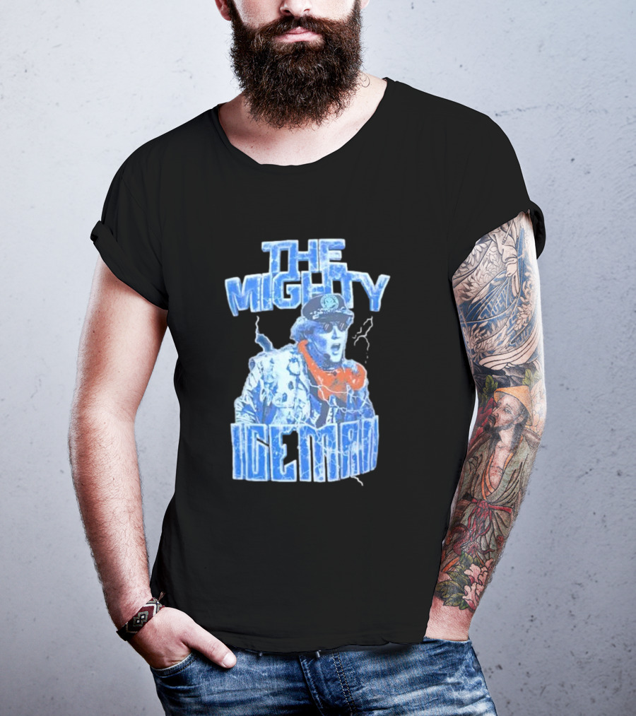 The Mighty Ice Man Electrifying Blue Lightning T-Shirt