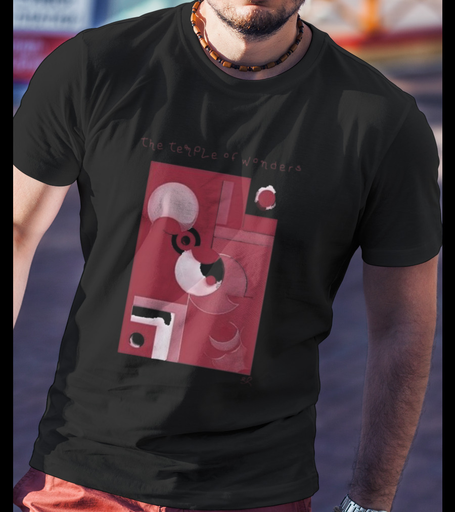 The Temple Of Wonders Abstract Geometric Red Circles And Shapes T-Shirt