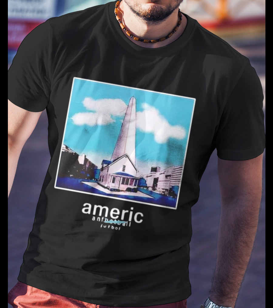 Americ Anfootball Futbol House And Obelisk Cityscape T-Shirt