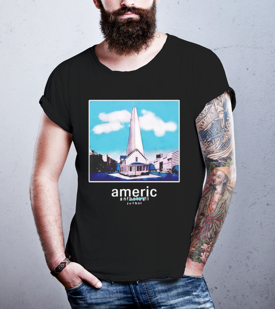 Americ Anfootball Futbol House And Obelisk Cityscape T-Shirt
