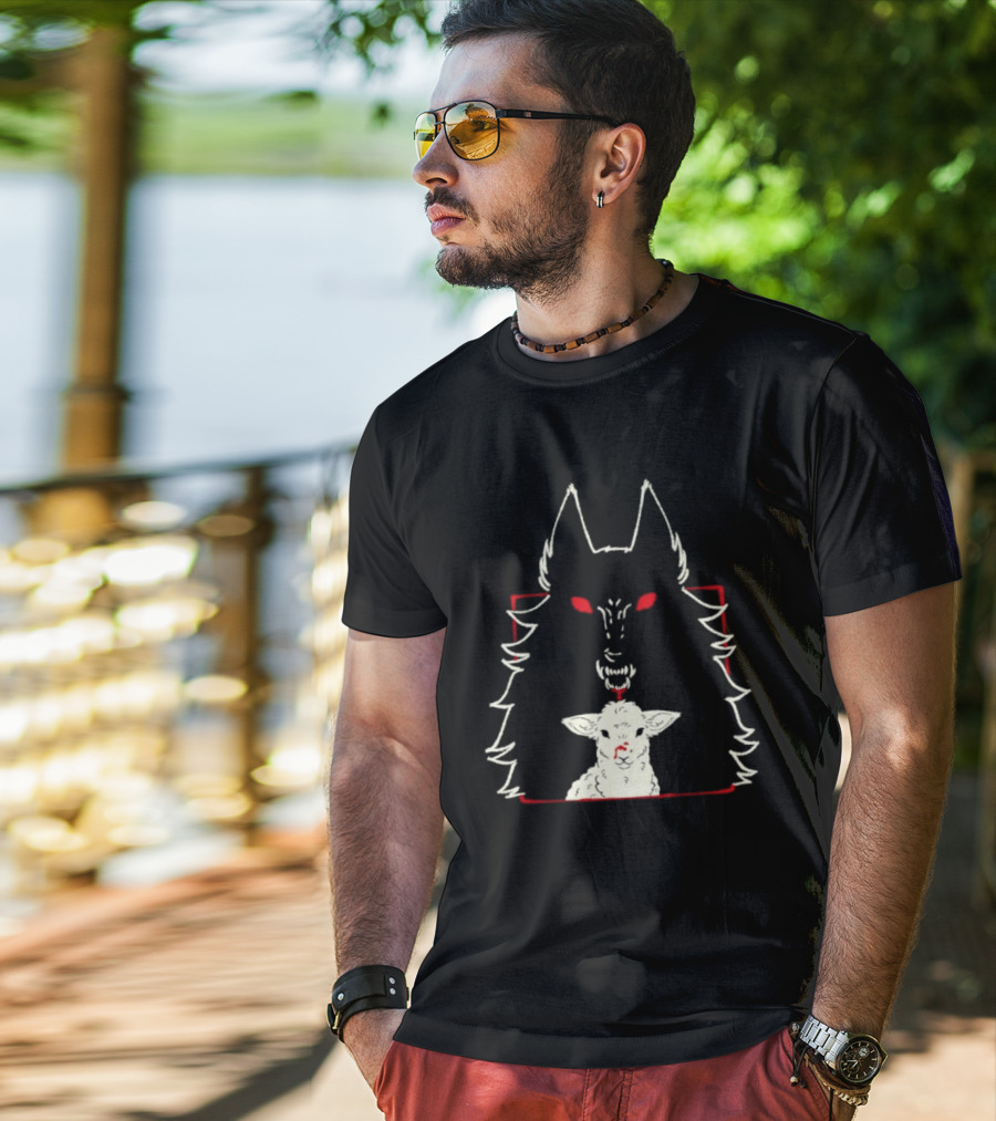Duplicity By Morsusmania Wolf And Lamb Duality T-Shirt