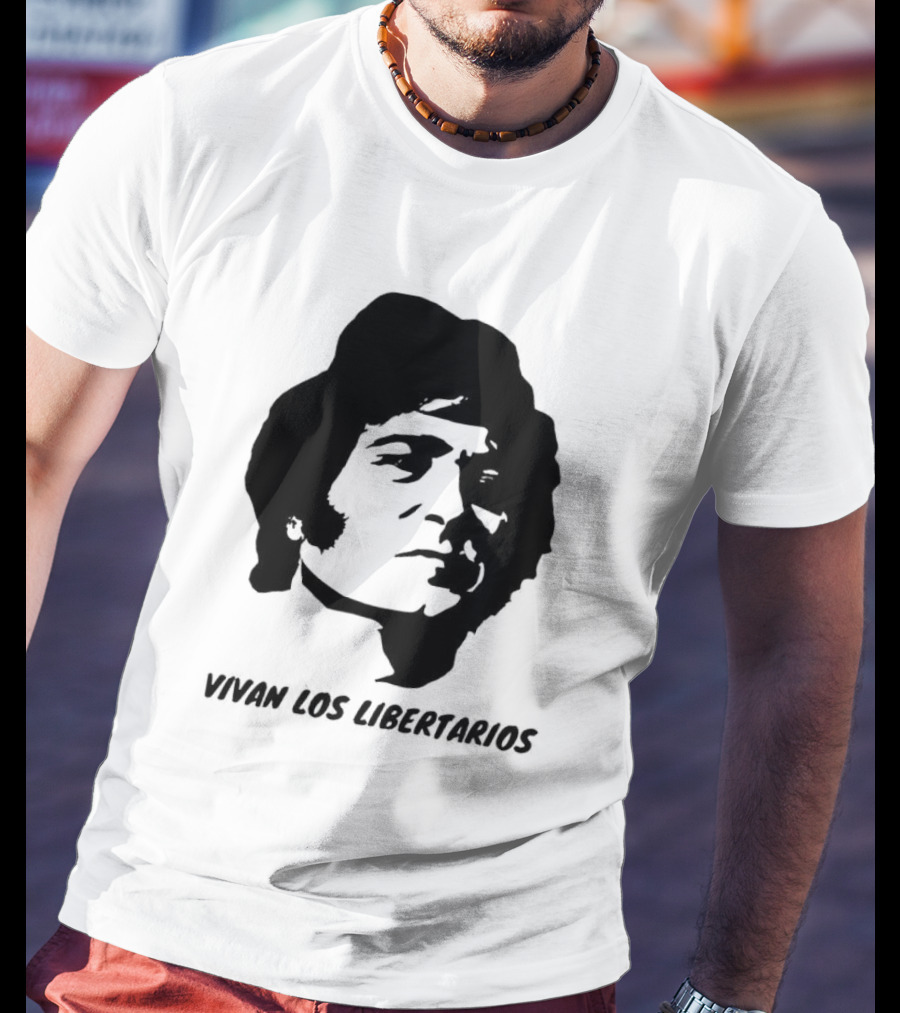 Vivan Los Libertarios Libertarian Iconic Face T-Shirt